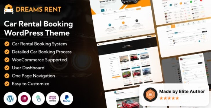Dreams Rent - Car Rental Booking Management WordPress Theme - WorldPressIT
